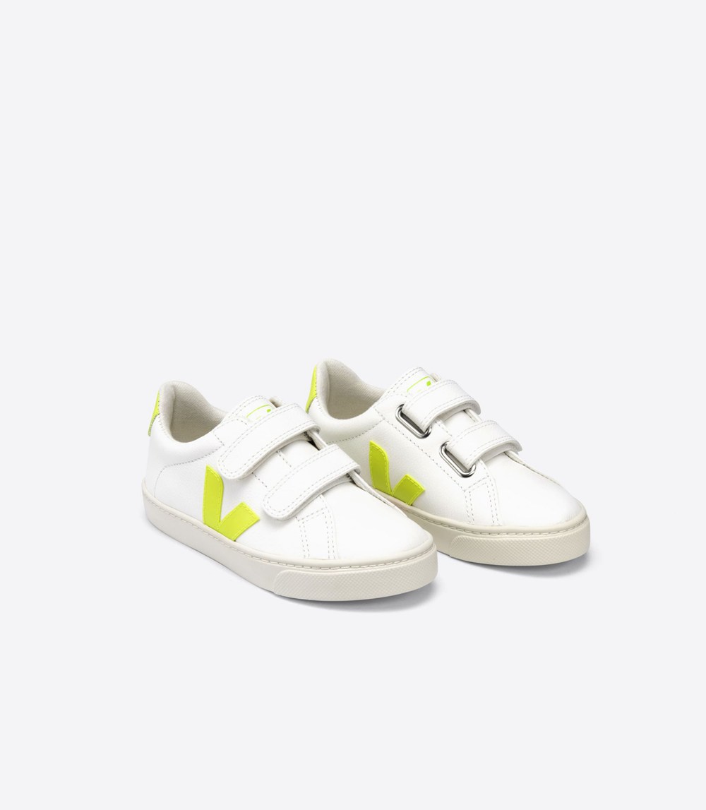 Veja Sneakers Kids - Esplar Velcro Chromefree - White - 6385XEWZP